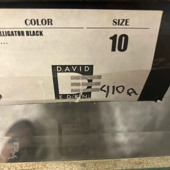 David Eden 100% Genuine Alligator Skin Men's Dress Derby Oxford Shoes Black 10M - Picture 11 of 13